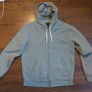J. Crew brushed fleece full zip hoodie